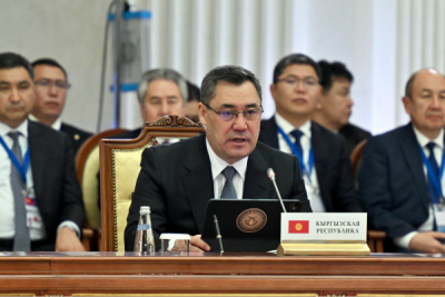 Садыр Жапаров выступил на заседании Высшего Евразийского экономического совета в Санкт-Петербурге