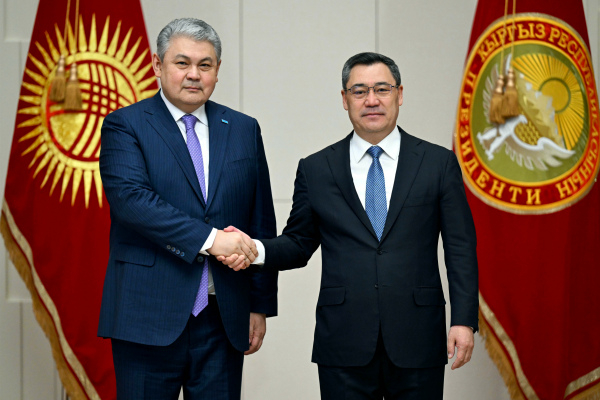 Садыр Жапаров принял министра иностранных дел Казахстана Ермека Кошербаева